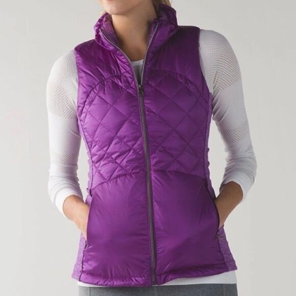 LULULEMON Down For A Run Tender Violet Quilted Vest Sz 6 - Picture 1 of 7
